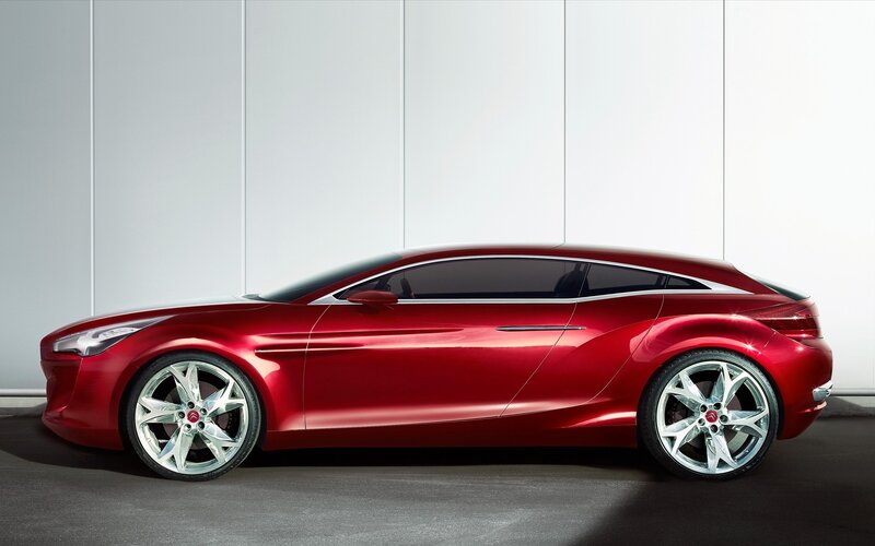 Red concept car side view