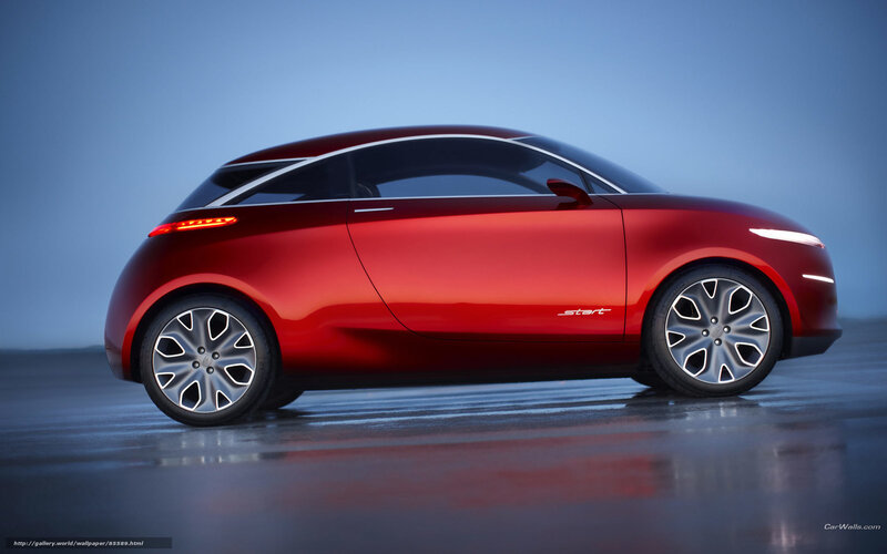 Red concept car side view