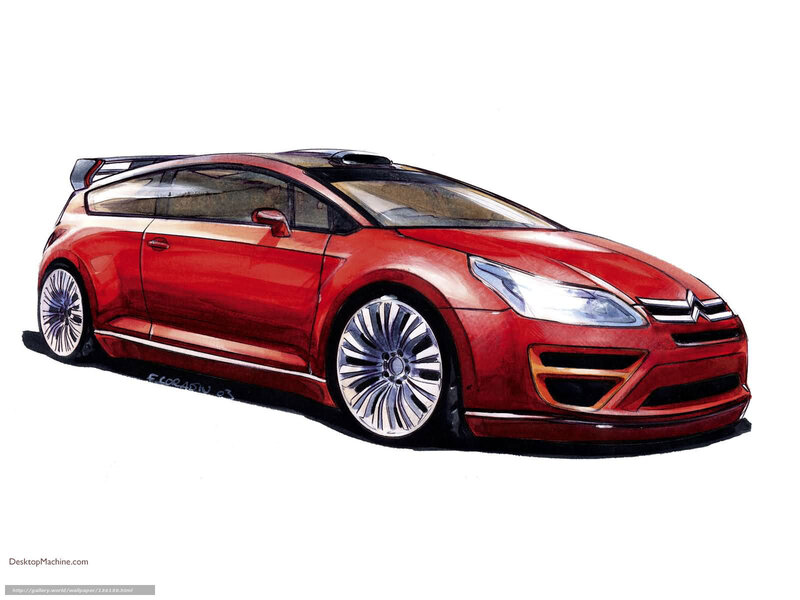 Red concept car sketch