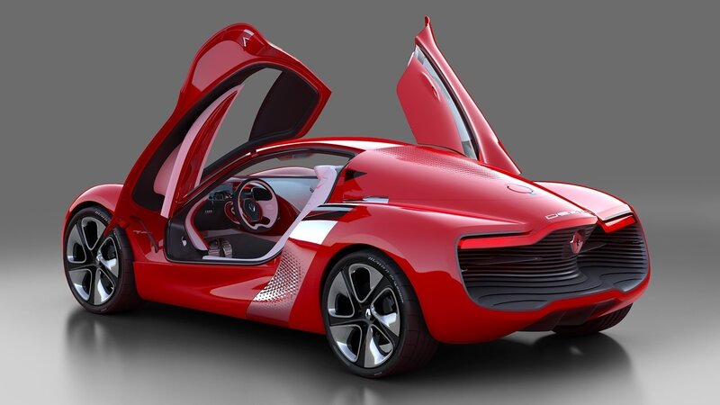 Red Concept Car — Sleek, 3d Render, Car Door