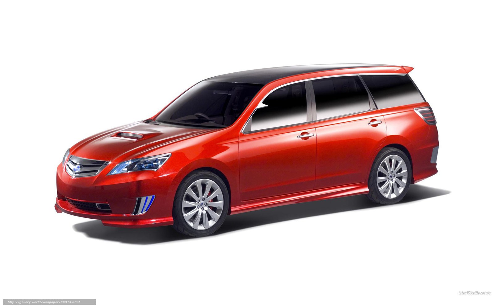 Red concept minivan