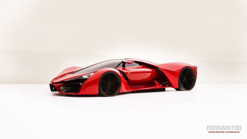Red Concept Sports Car — Minimalist