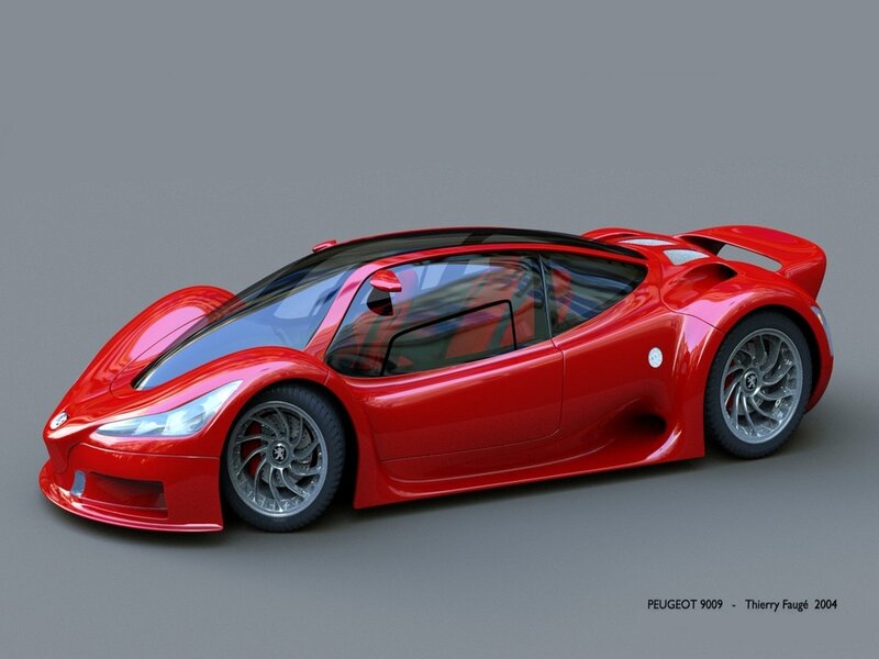Red Concept Sports Car — Modern