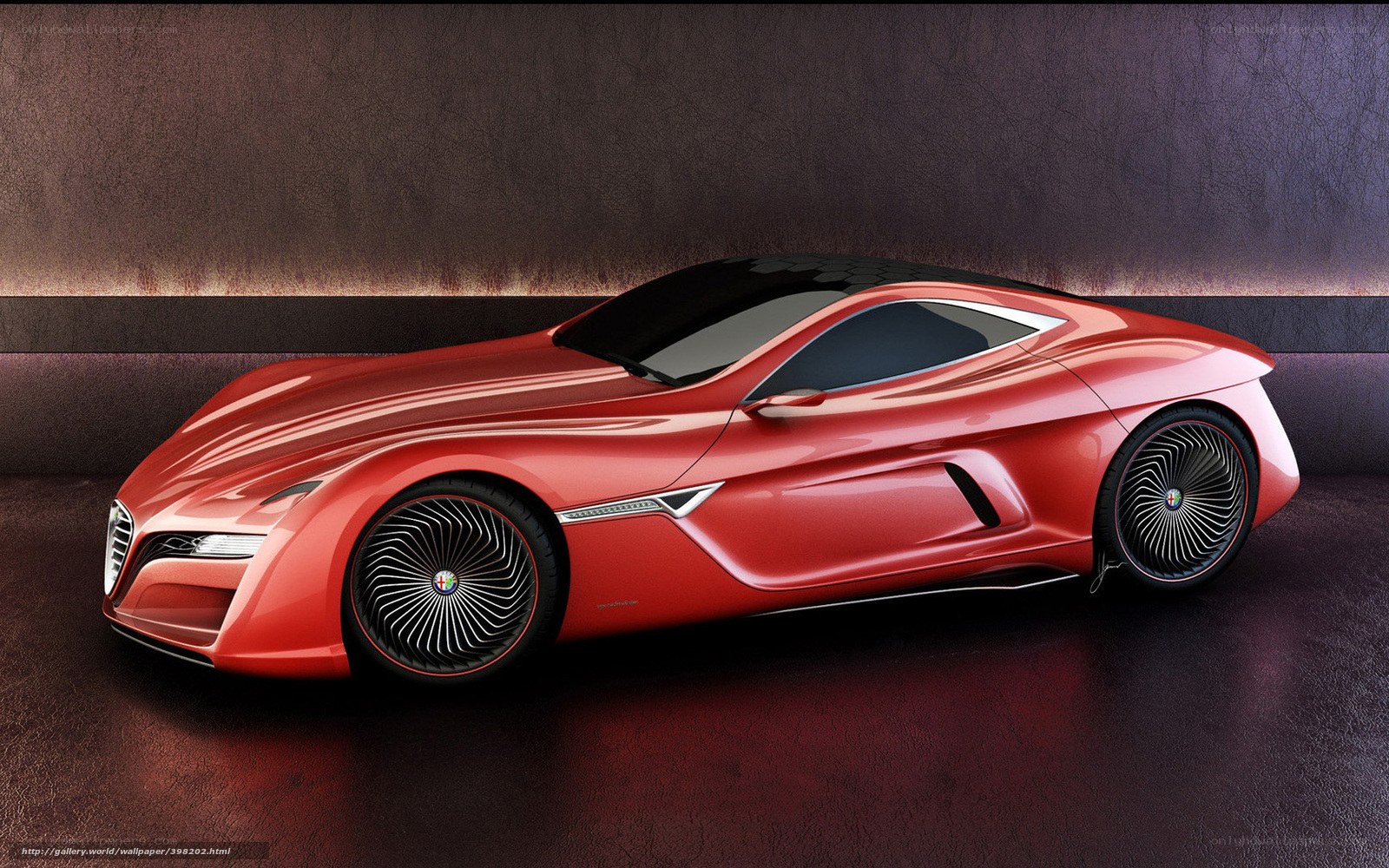 Red concept sports car