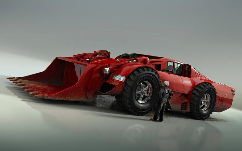 Red Construction Vehicle