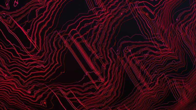 Red Contour Lines