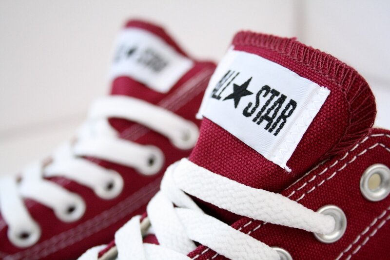 red converse sneakers