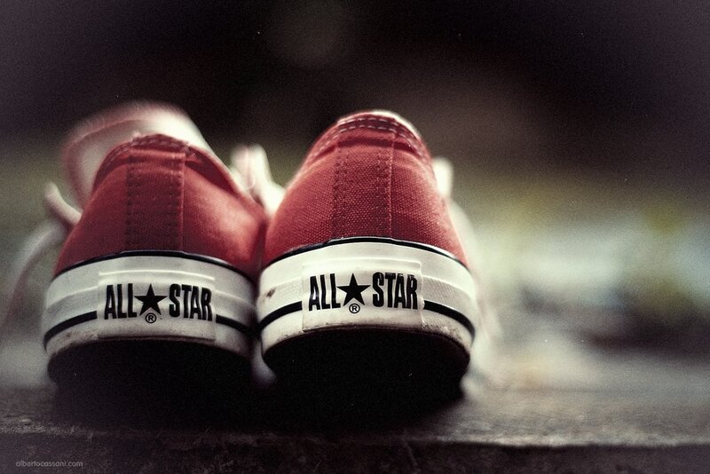 red converse sneakers
