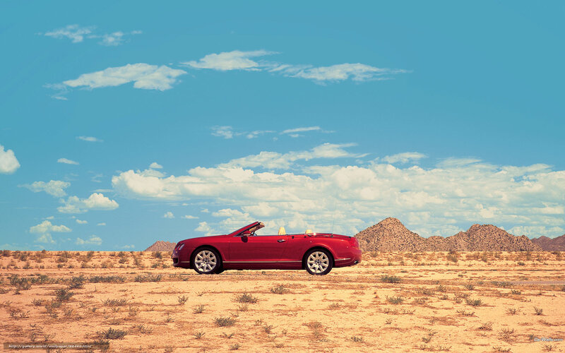 Red Convertible Car — Blue