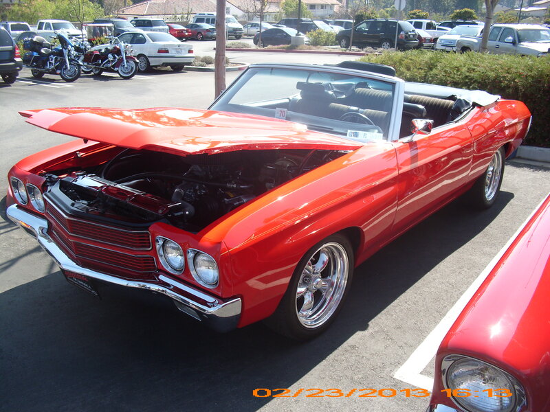 Red Convertible Car — Bright, Afternoon