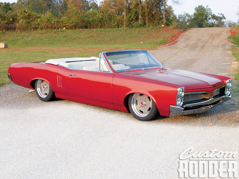 Red Convertible Car — Calm, Afternoon, Photograph, Gravel Road
