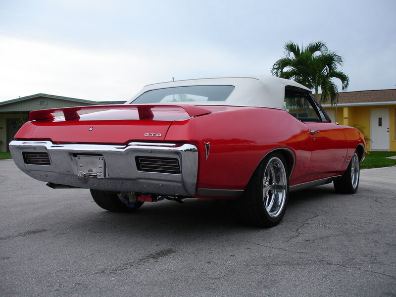 Red Convertible Car — Calm, Afternoon, Photograph, House, Palm Tree