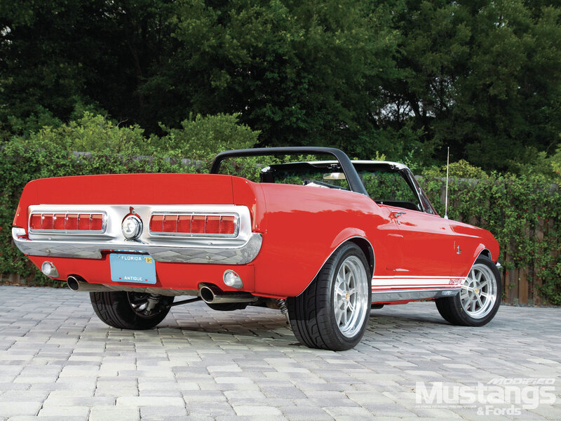 Red Convertible Car — Calm, Afternoon, Photograph, Trees