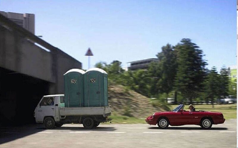 Red Convertible Car — Calm, Afternoon, Photograph, Truck