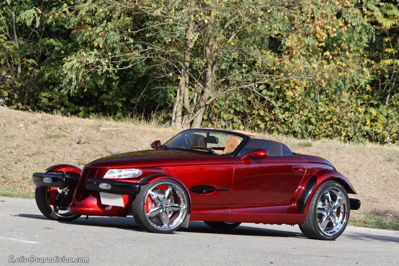 Red Convertible Car — Calm, Autumn
