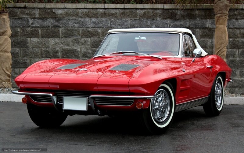 Red Convertible Car — Calm, Photograph, Brick Wall