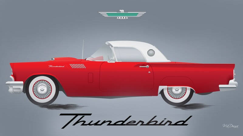 Red Convertible Car — Classic