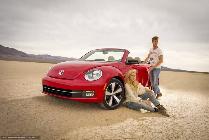 Red Convertible Car — Desolate