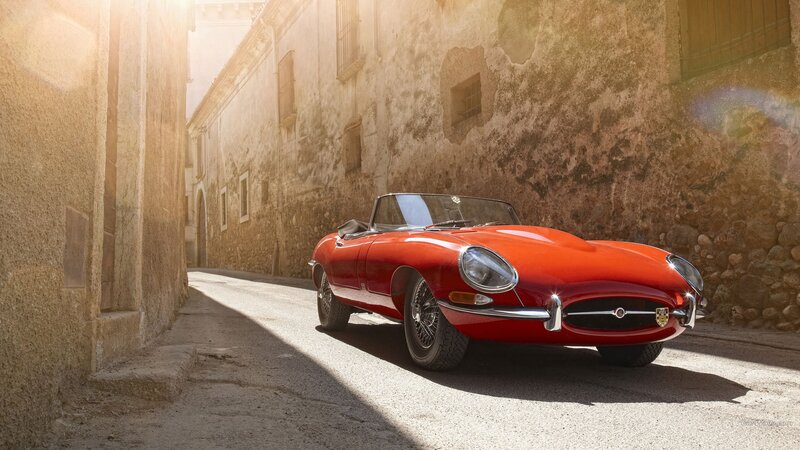 Red Convertible Car — Dramatic, Afternoon, Photograph, Street, Buildings