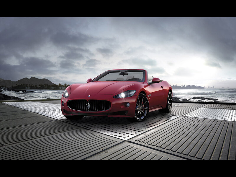 Red Convertible Car — Dramatic, Afternoon, Photograph