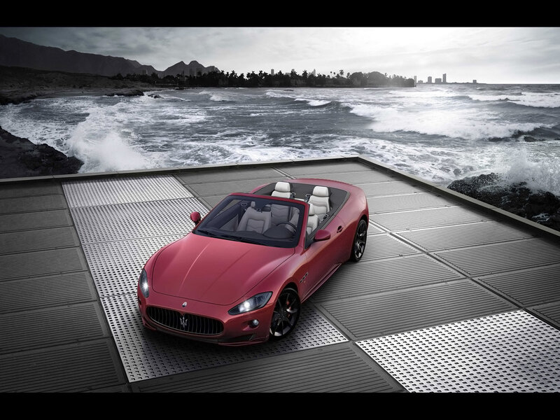Red Convertible Car — Dramatic, Afternoon