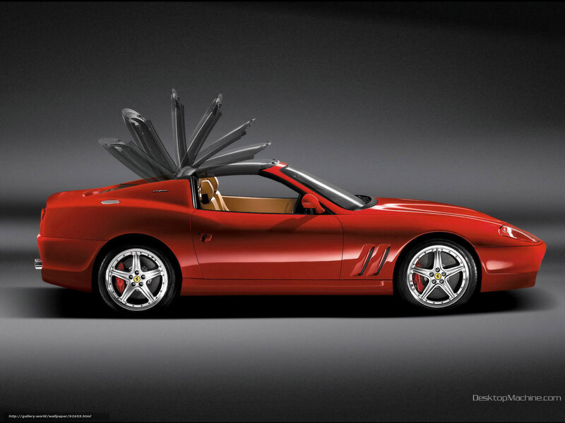Red Convertible Car — Dramatic, Photograph, Targa Top