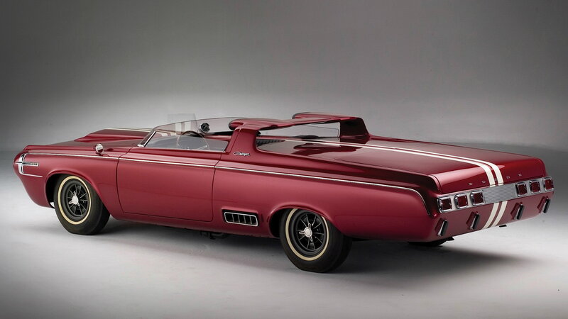 Red Convertible Car — Dramatic, Photograph, White Stripes