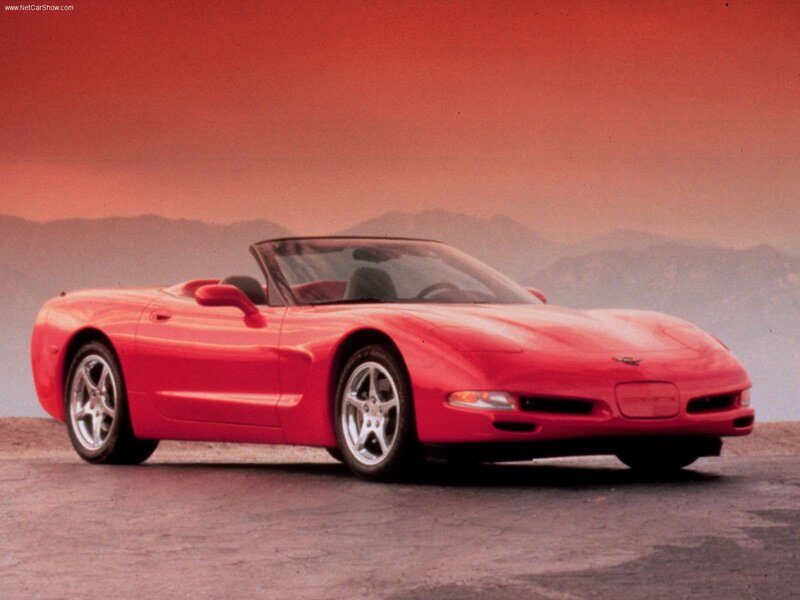 Red Convertible Car — Dramatic, Sunset, Photograph, Mountains