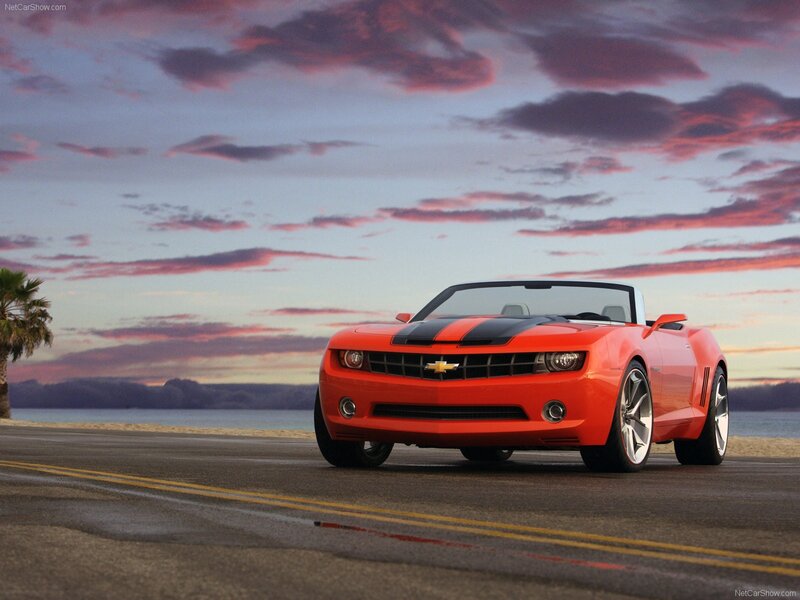 Red Convertible Car — Dramatic, Sunset, Photograph, Palm Tree