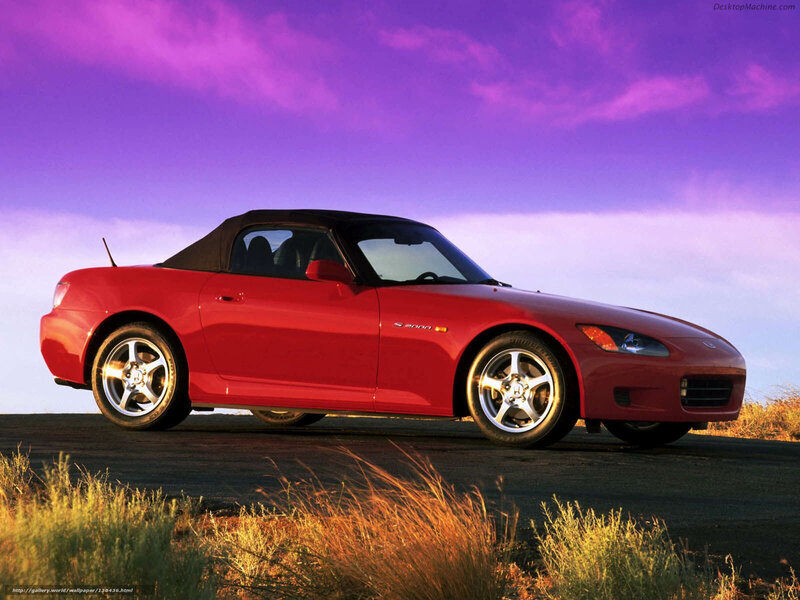 Red Convertible Car — Dramatic, Sunset, Photograph, Sky