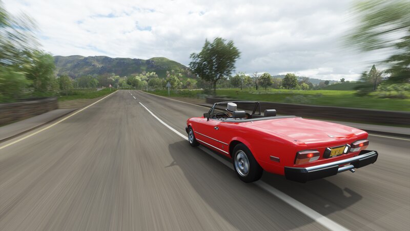 Red Convertible Car — Dynamic, Afternoon, 3d Render, Road