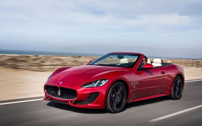 Red Convertible Car — Dynamic, Afternoon, Photograph, Driver, Ocean