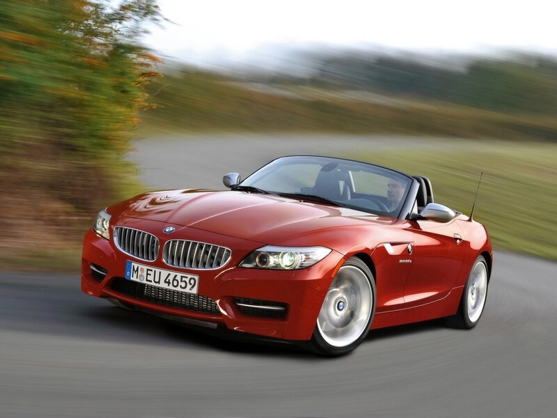 Red Convertible Car — Dynamic, Afternoon, Photograph, Driver, Road, Trees, Gray, M Eu 4659