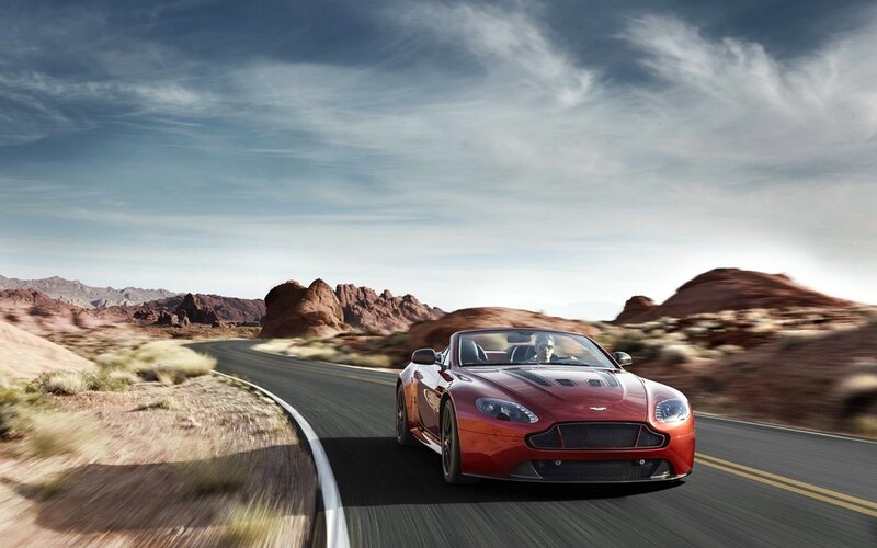 Red Convertible Car — Dynamic, Afternoon, Photograph, Road, Desert