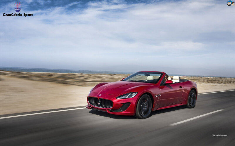 Red Convertible Car — Dynamic, Afternoon, Photograph, Road, Ocean