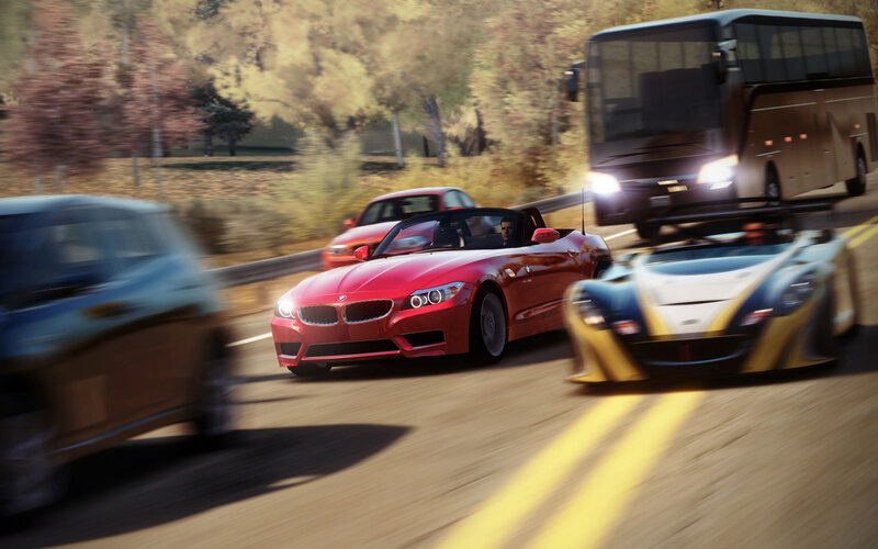 Red Convertible Car — Dynamic, Autumn, 3d Render