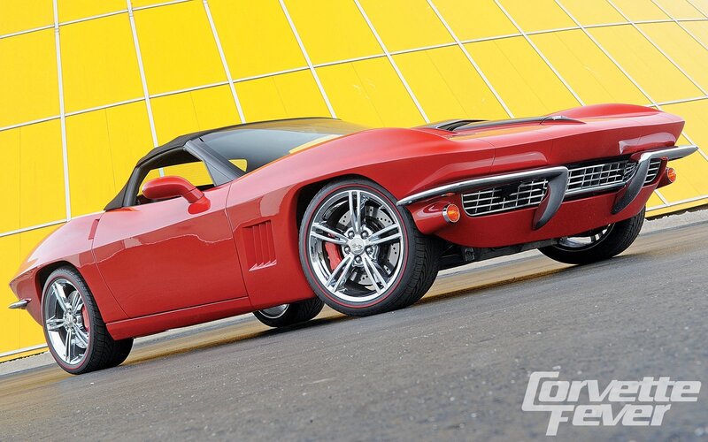 Red Convertible Car — Dynamic, Photograph, Yellow Wall
