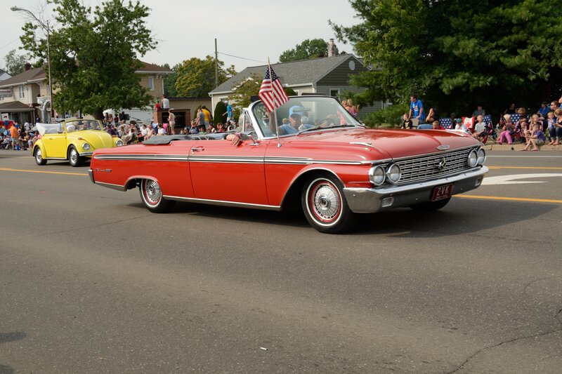 Red Convertible Car — Festive, Afternoon, Photograph