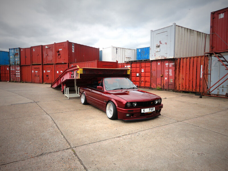 Red Convertible Car — Industrial