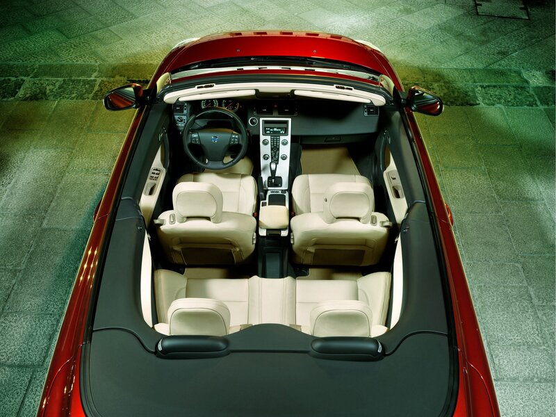 Red Convertible Car Interior — Dramatic