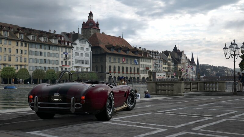 Red Convertible Car — Maroon