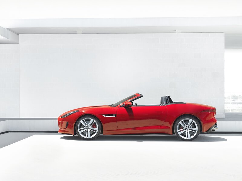 Red Convertible Car — Minimalist