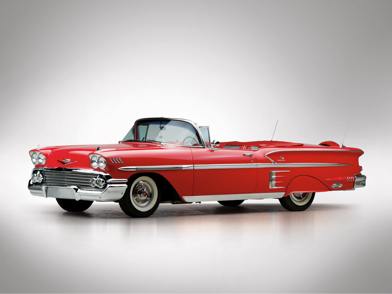 Red Convertible Car — Neutral, Photograph, Chrome