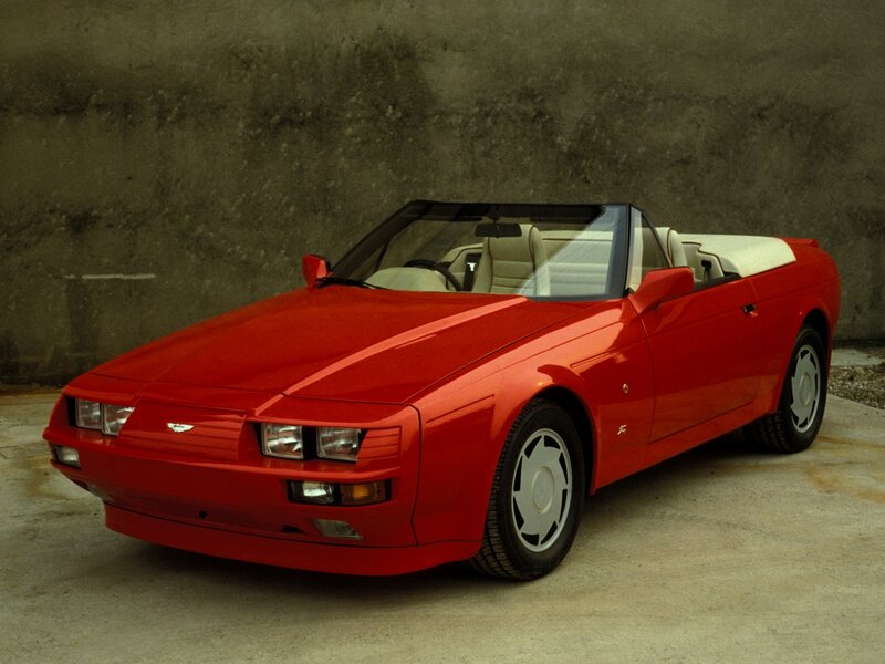 Red Convertible Car — Neutral, Photograph, Concrete Wall