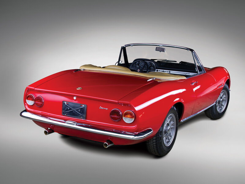 Red Convertible Car — Neutral, Photograph, Interior