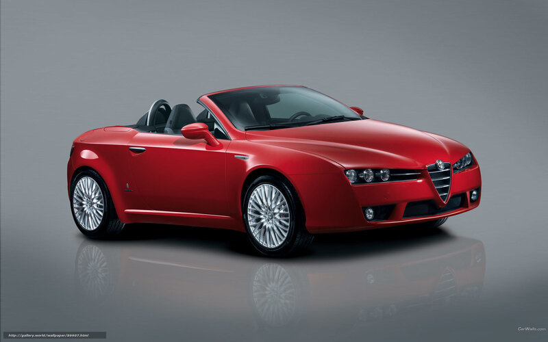 Red Convertible Car — Neutral, Photograph, Wheel