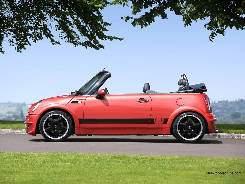 Red convertible car on a sunny day