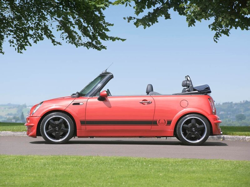 Red convertible car on a sunny day