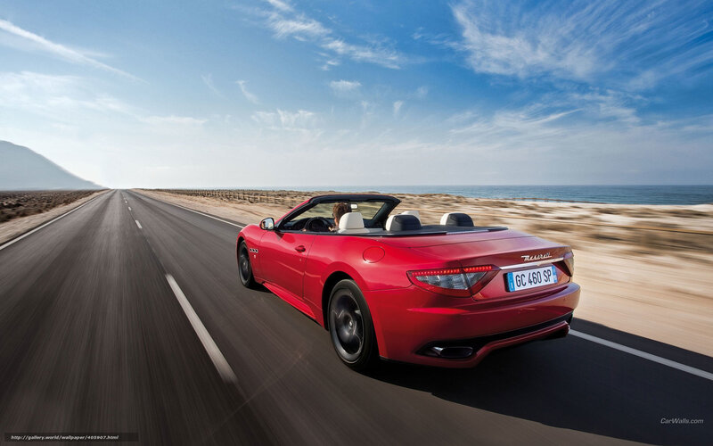 Red Convertible Car — Open