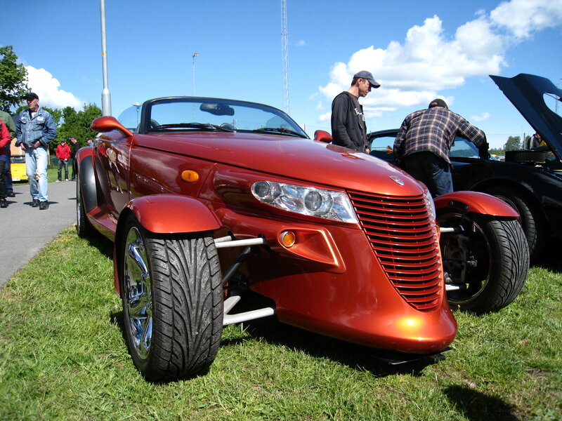 Red Convertible Car — Outdoor, Afternoon, Photograph, People
